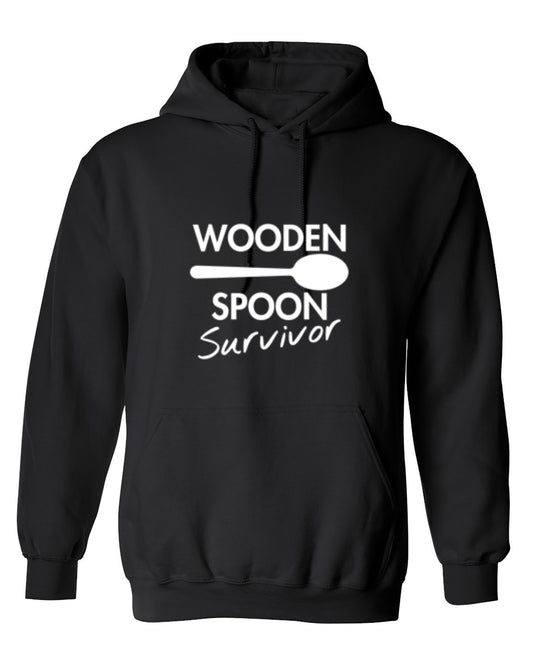 Funny T-Shirts design "Wooden Spoon Survivor - Hoodie"
