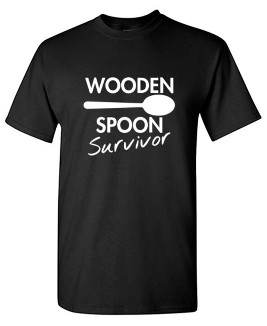 Funny T-Shirts design "Wooden Spoon Survivor"