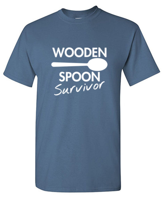 Funny T-Shirts design "Wooden Spoon Survivor"