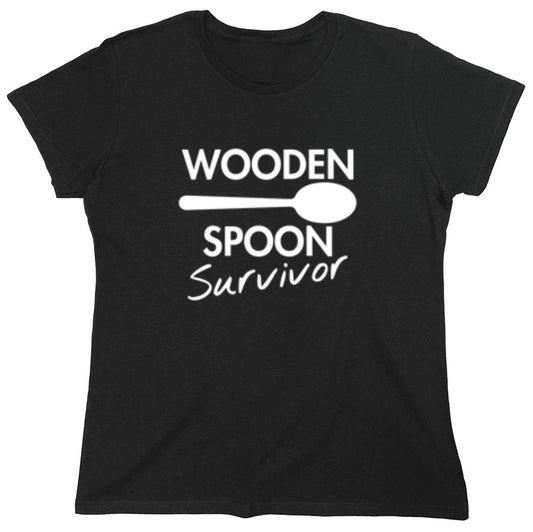 Funny T-Shirts design "Wooden Spoon Survivor - Womens"
