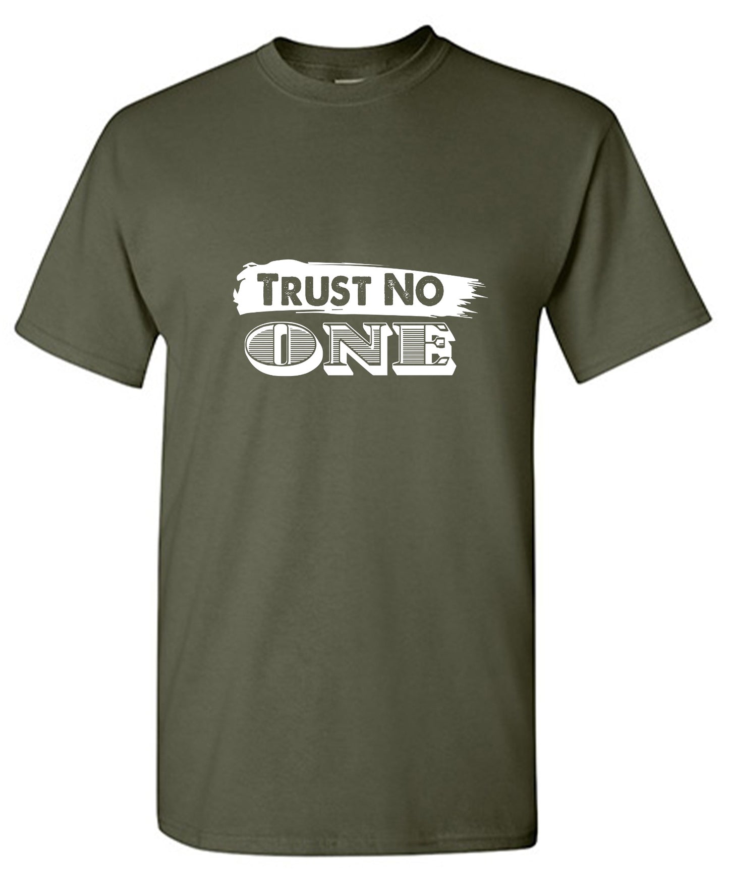Funny T-Shirts design "Trust No One - Ring Spun Tee"