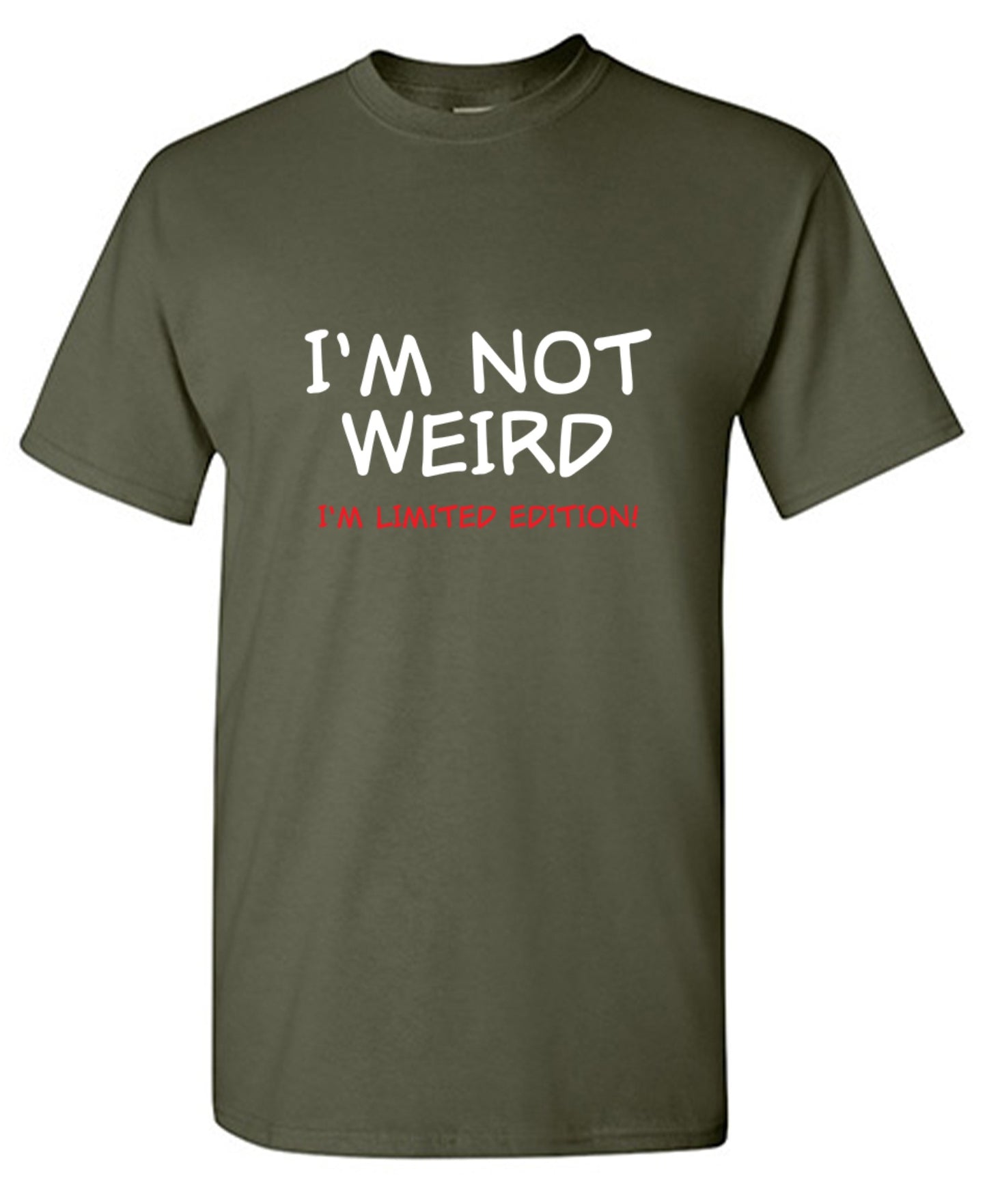 Funny T-Shirts design "I'm Not Weird I'm Limited Edition"