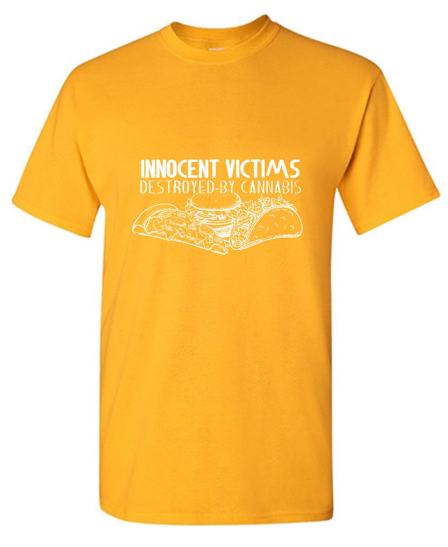 Funny T-Shirts design "Innocent Victims Destroyed By Cannabis T-Shirt"