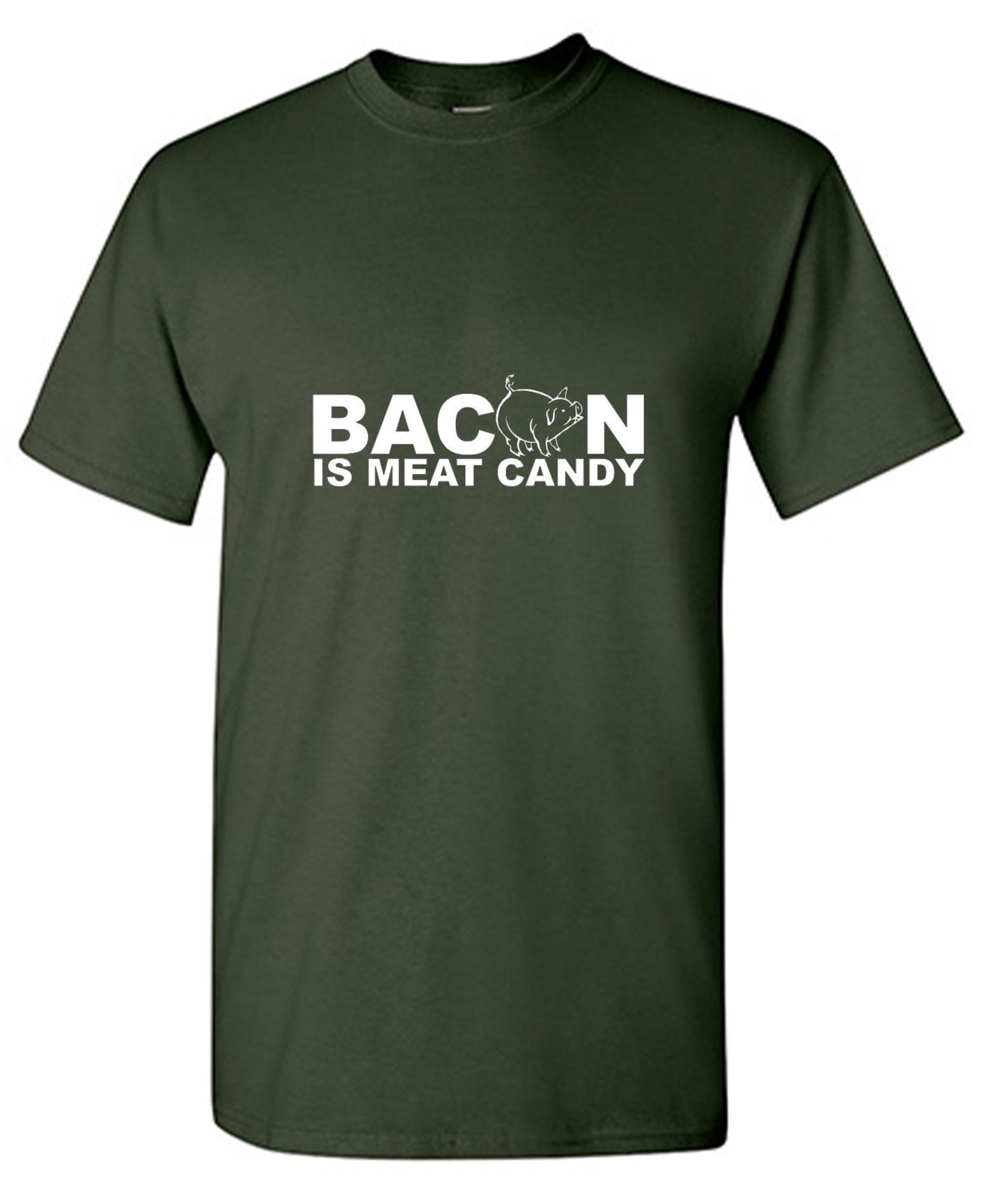 Funny T-Shirts design "Bacon Is Meat Candy"