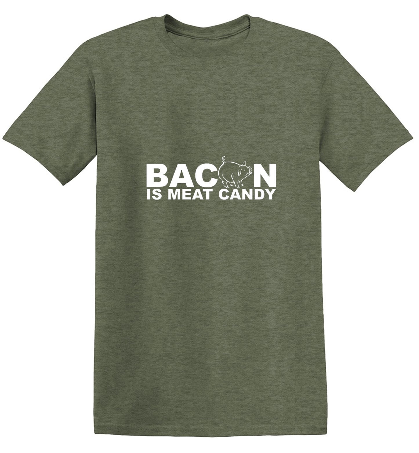 Funny T-Shirts design "Bacon Is Meat Candy"