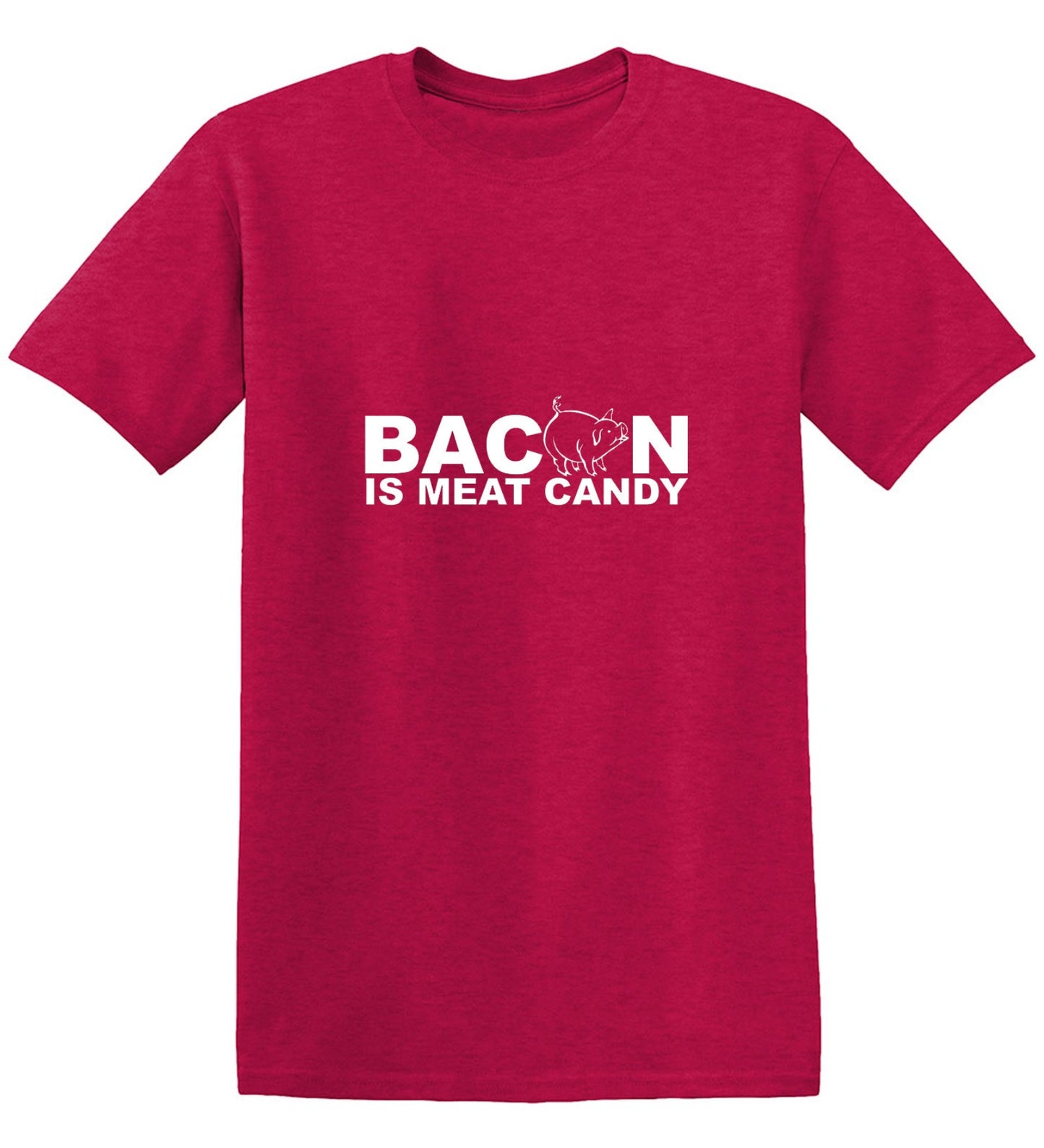 Funny T-Shirts design "Bacon Is Meat Candy"