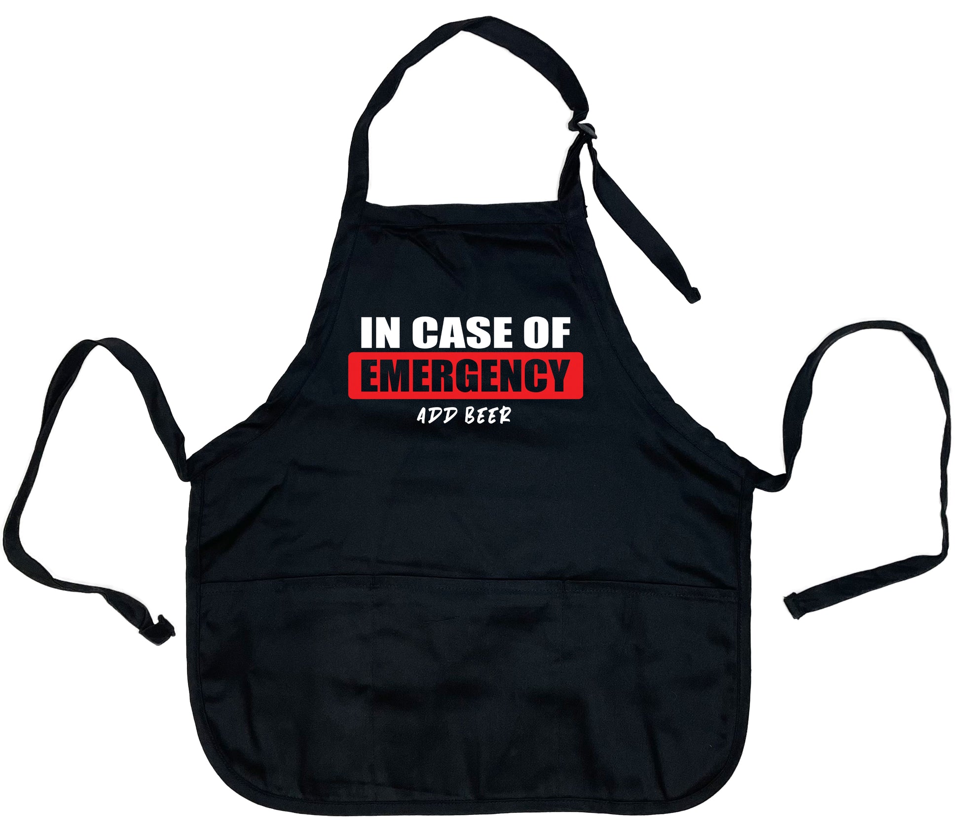 In Case Of Emergency Add Beer Apron - Funny T Shirts & Graphic Tees