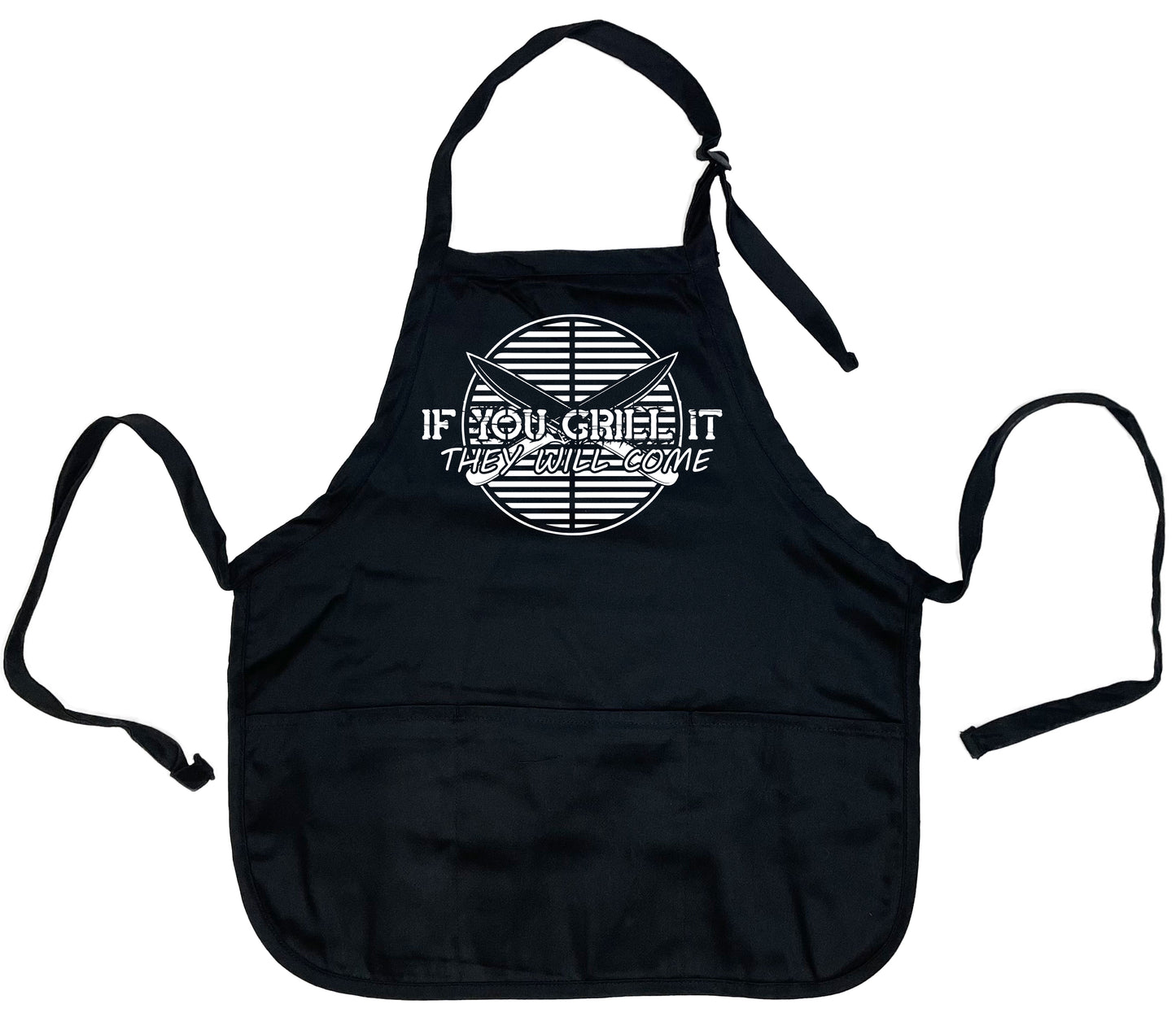 Funny T-Shirts design "If You Grill It, They Will Come Apron"