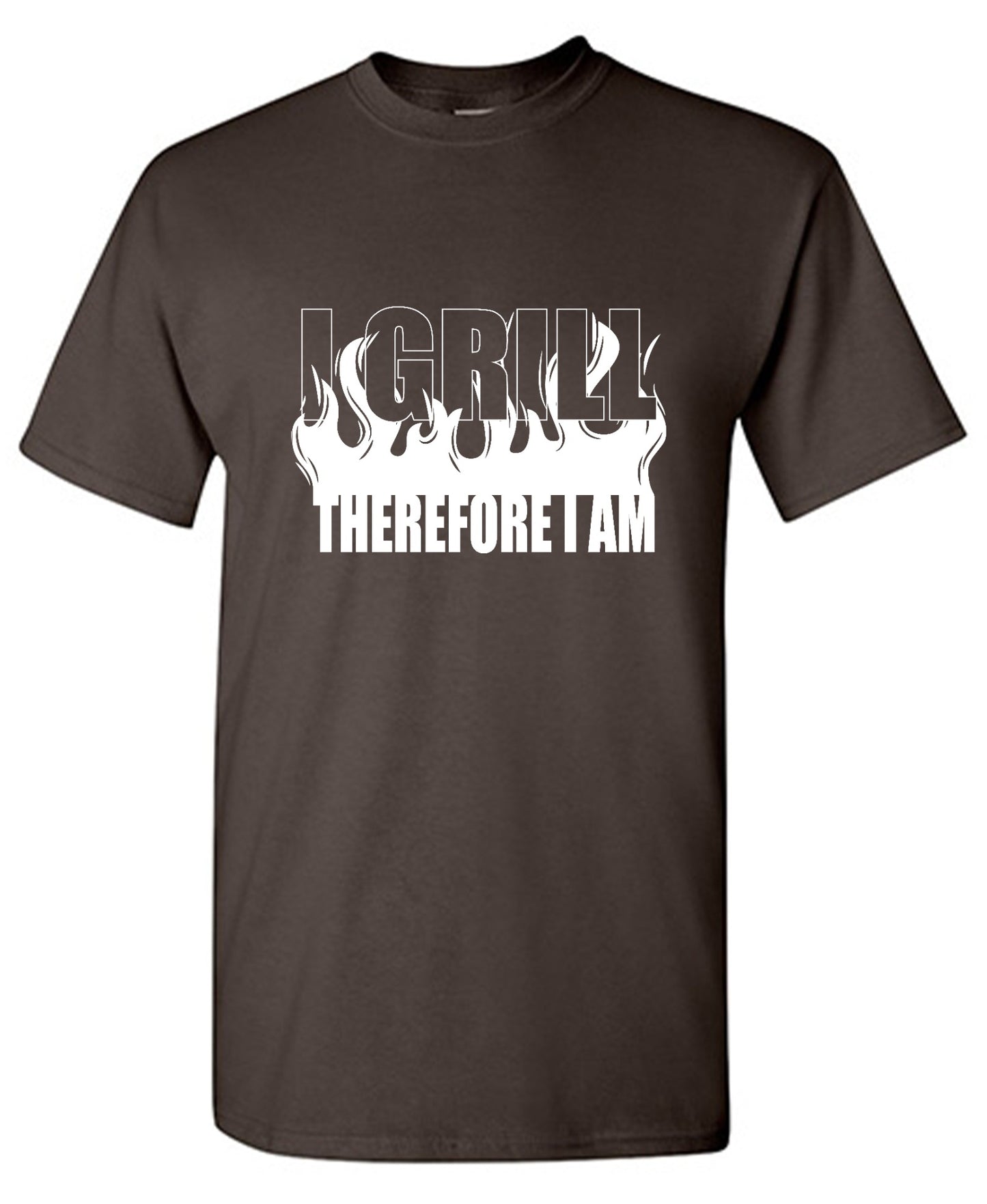 Funny T-Shirts design "I GRILL, Therefore I Am"