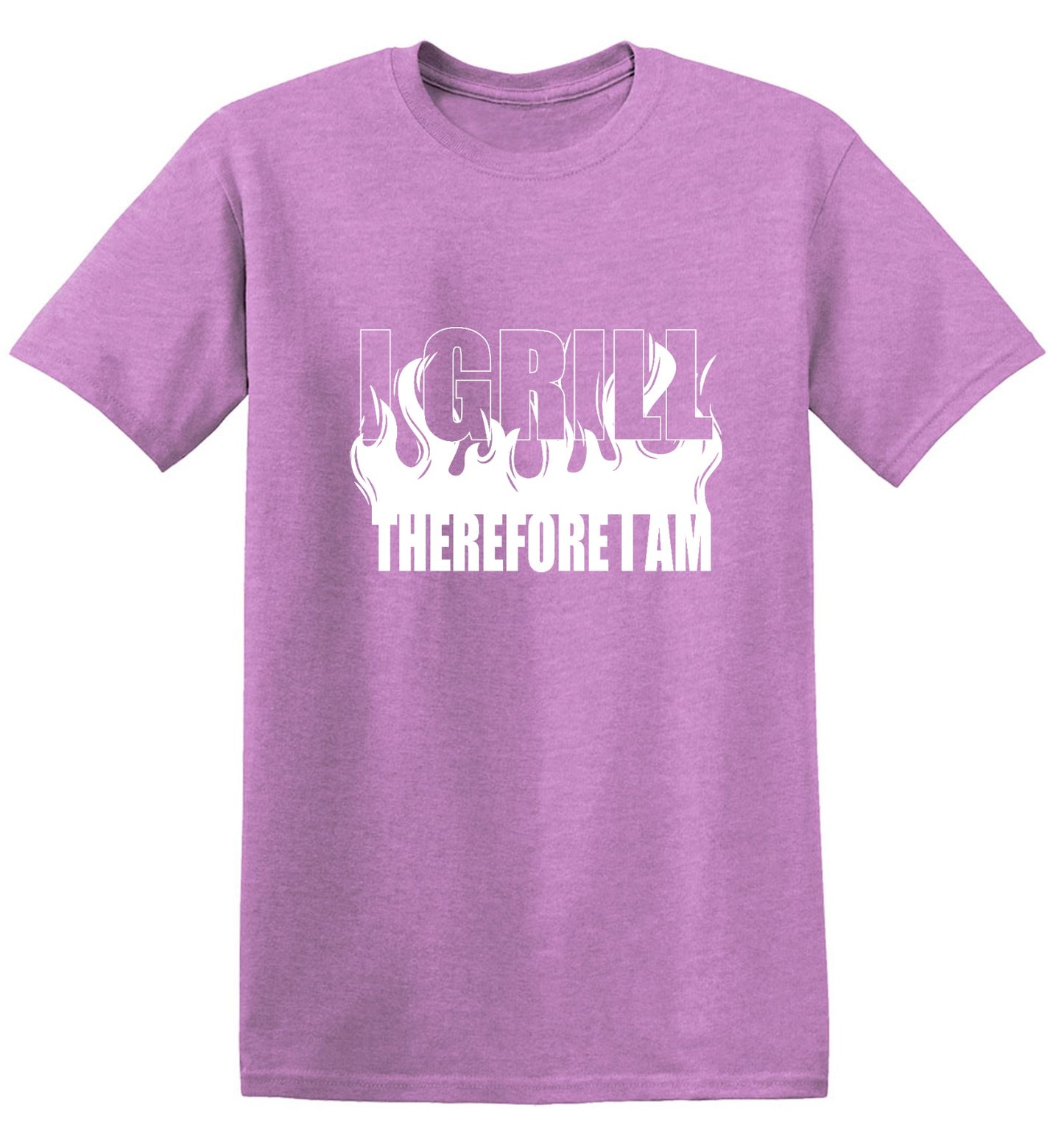 Funny T-Shirts design "I GRILL, Therefore I Am"