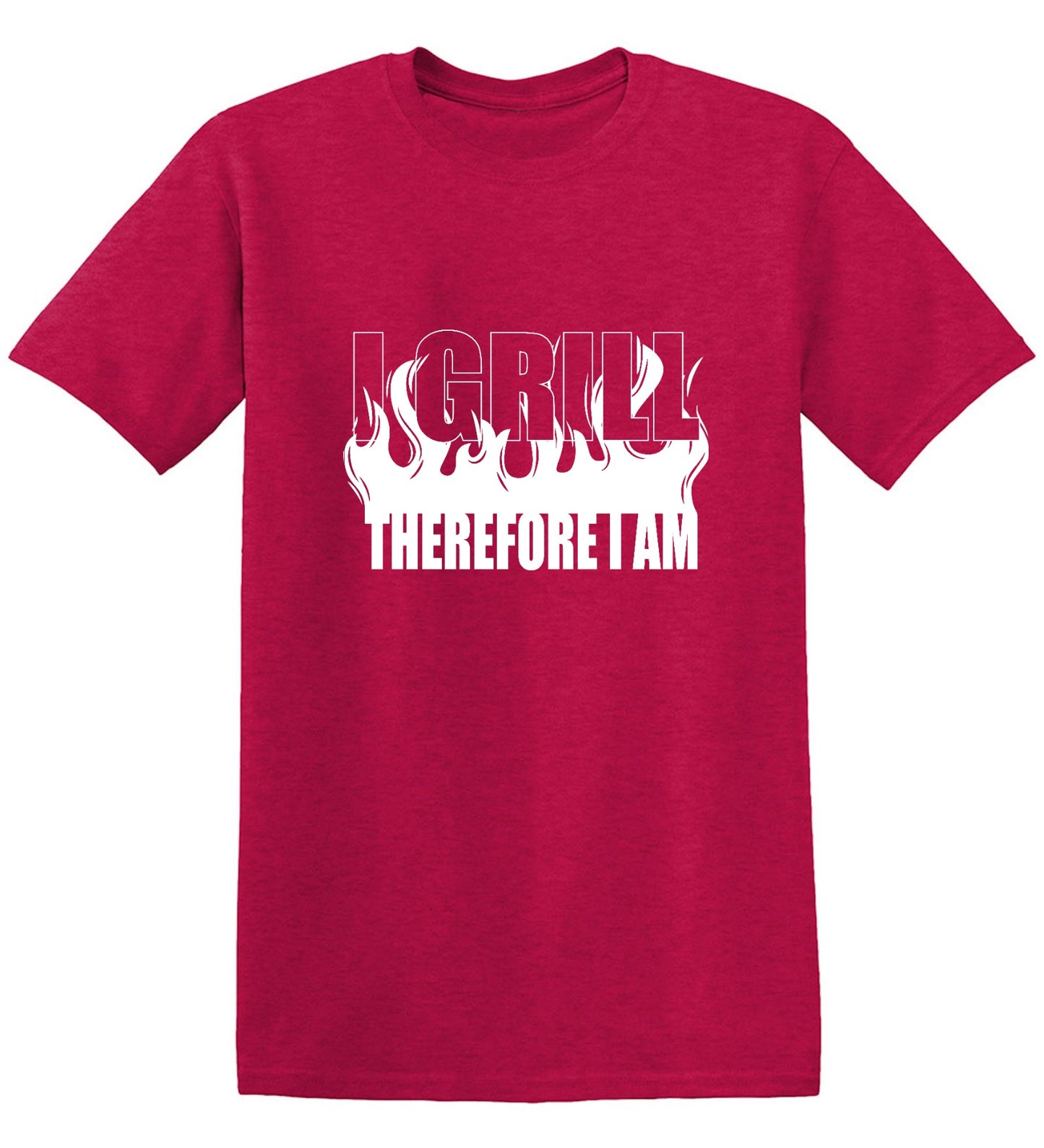 Funny T-Shirts design "I GRILL, Therefore I Am"