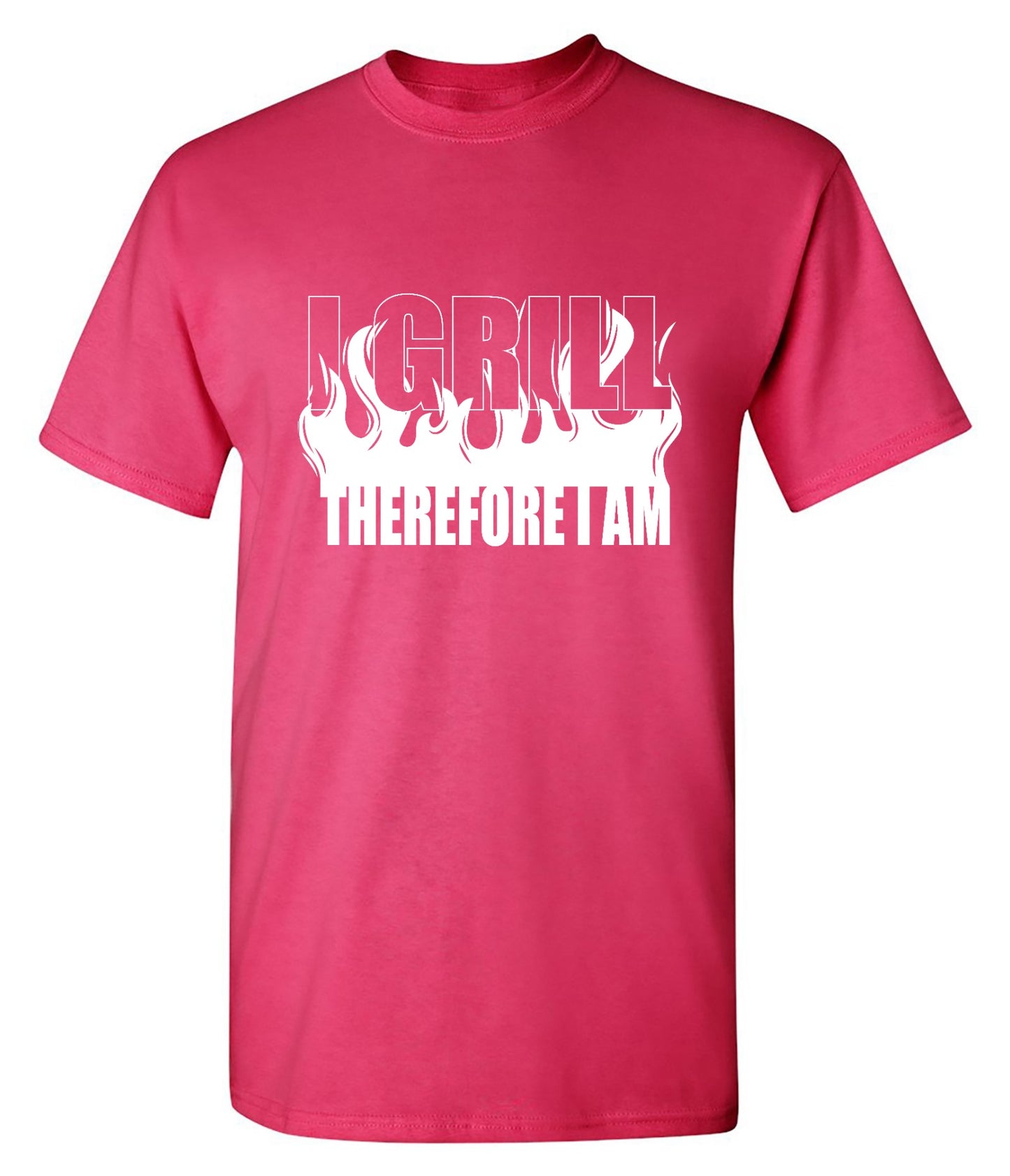 Funny T-Shirts design "I GRILL, Therefore I Am"