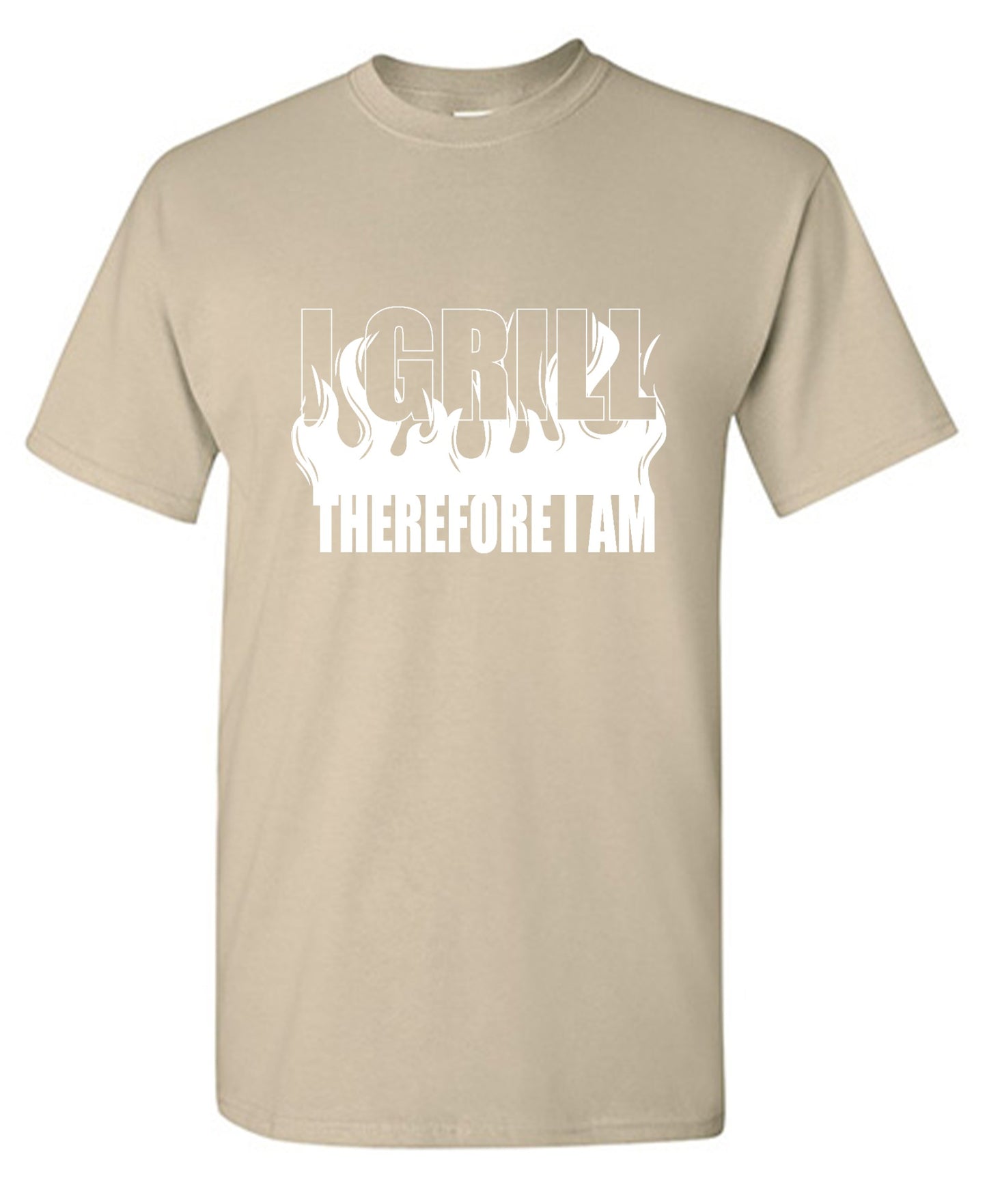 Funny T-Shirts design "I GRILL, Therefore I Am"
