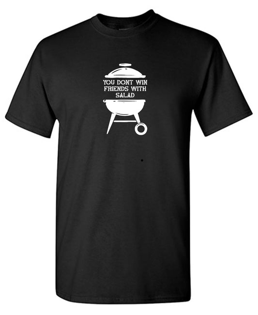 Funny T-Shirts design "You Don't Win Friends with Salad - Tall Tee"