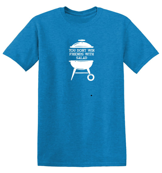 Funny T-Shirts design "You Don't Win Friends with Salad"