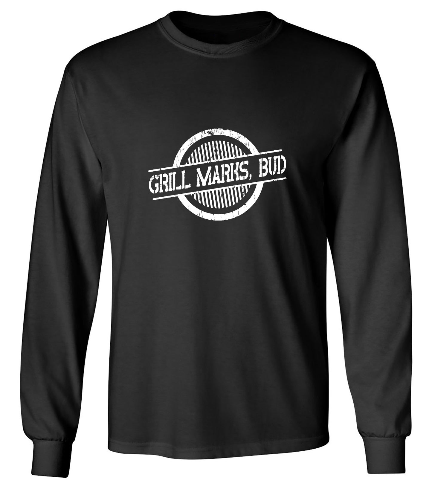 Funny T-Shirts design "Grill Marks Bud T-Shirt - Long Sleeve"