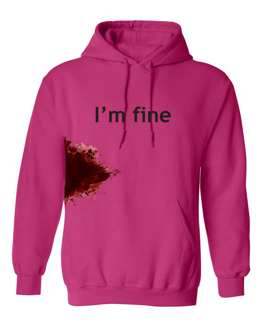 Funny T-Shirts design "I'm Fine Blood Stain T Shirt"