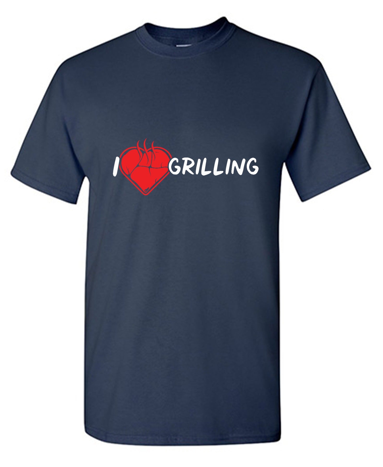 Funny T-Shirts design "I Heart Grilling T-Shirt for '4th of July' - Tall Tee"