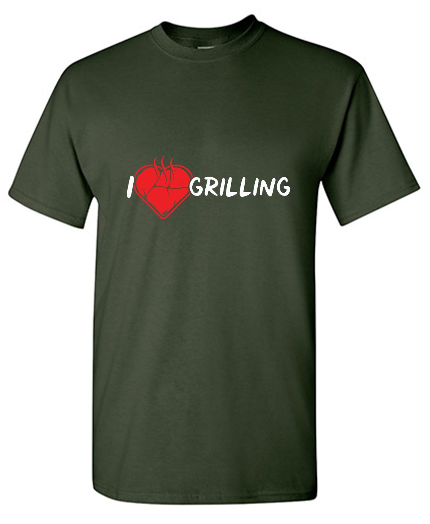 Funny T-Shirts design "I Heart Grilling T-Shirt for '4th of July' - Tall Tee"