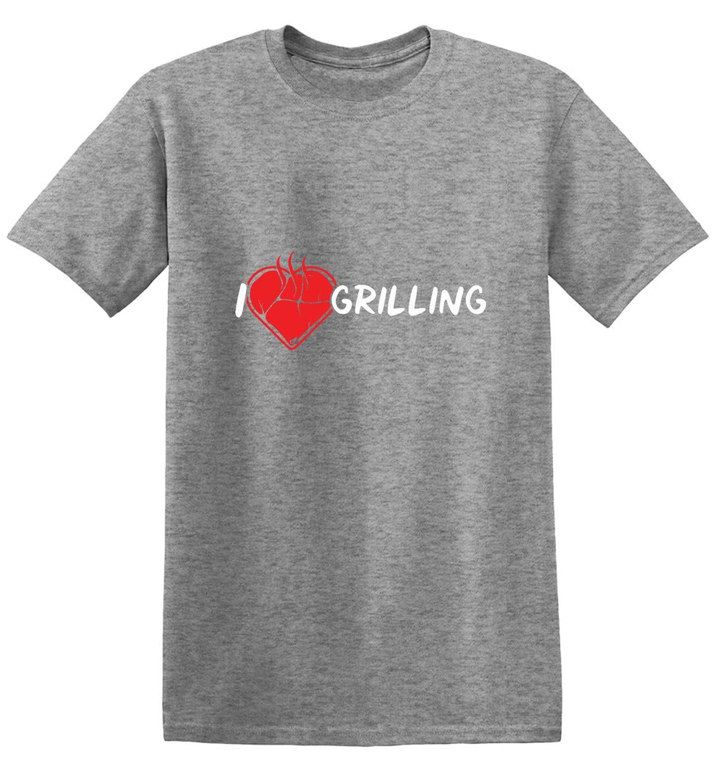 Funny T-Shirts design "I Heart Grilling T-Shirt for '4th of July' - Ring Spun Tee"