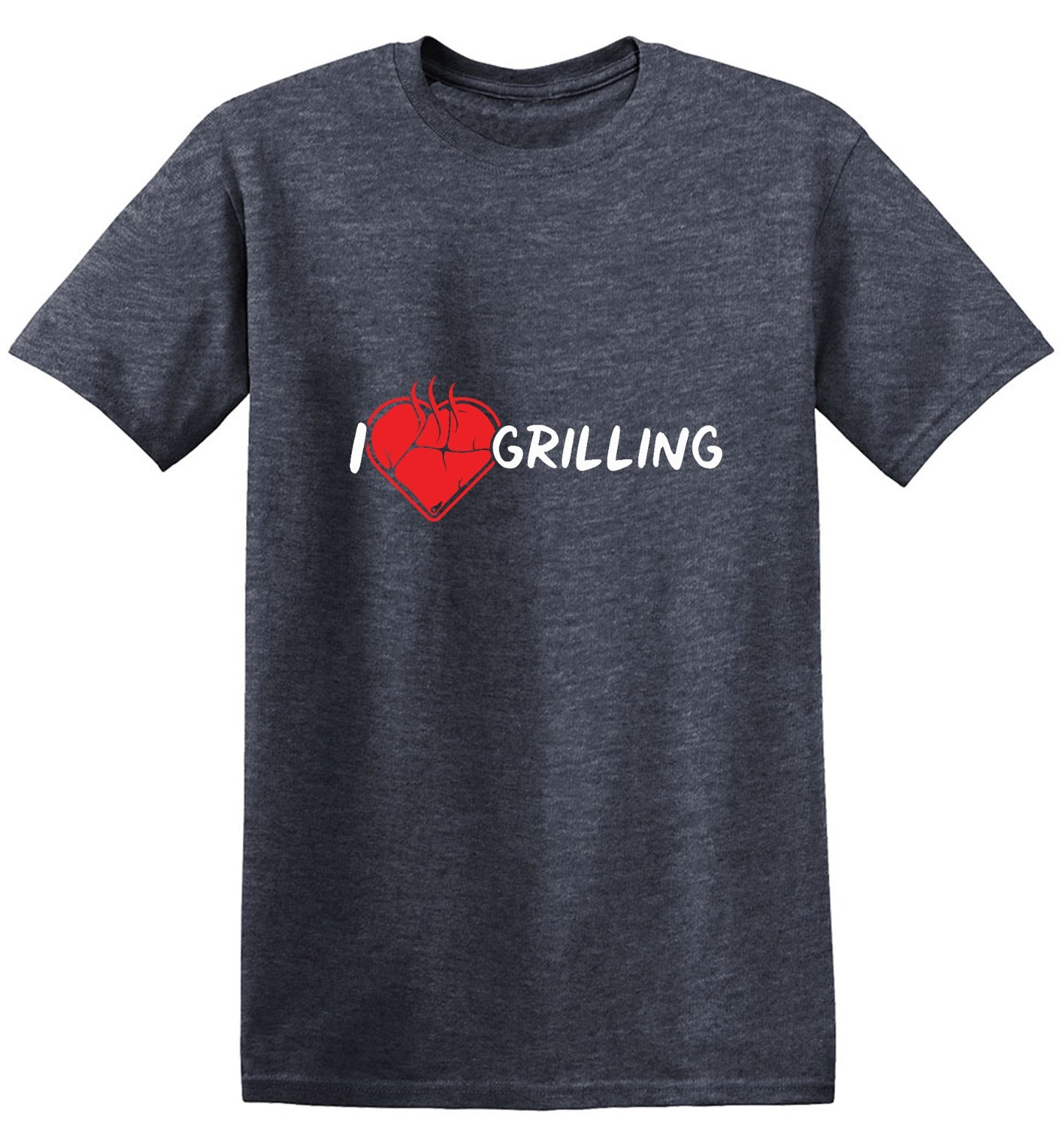 Funny T-Shirts design "I Heart Grilling T-Shirt for '4th of July' - Tall Tee"