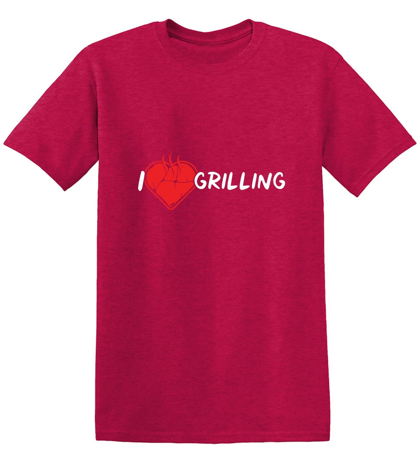 Funny T-Shirts design "I Heart Grilling T-Shirt for '4th of July' - Tall Tee"