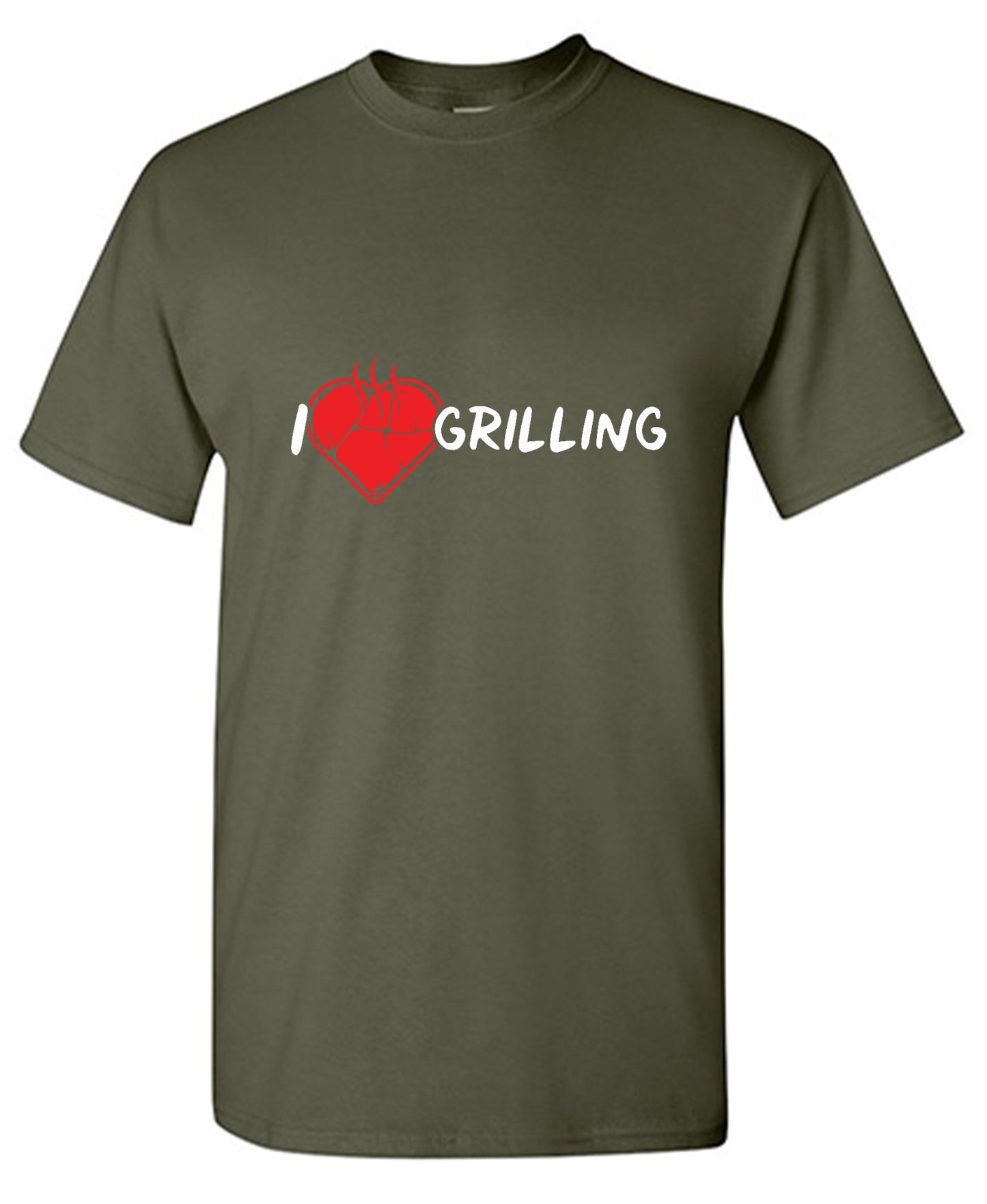 Funny T-Shirts design "I Heart Grilling T-Shirt for '4th of July'"