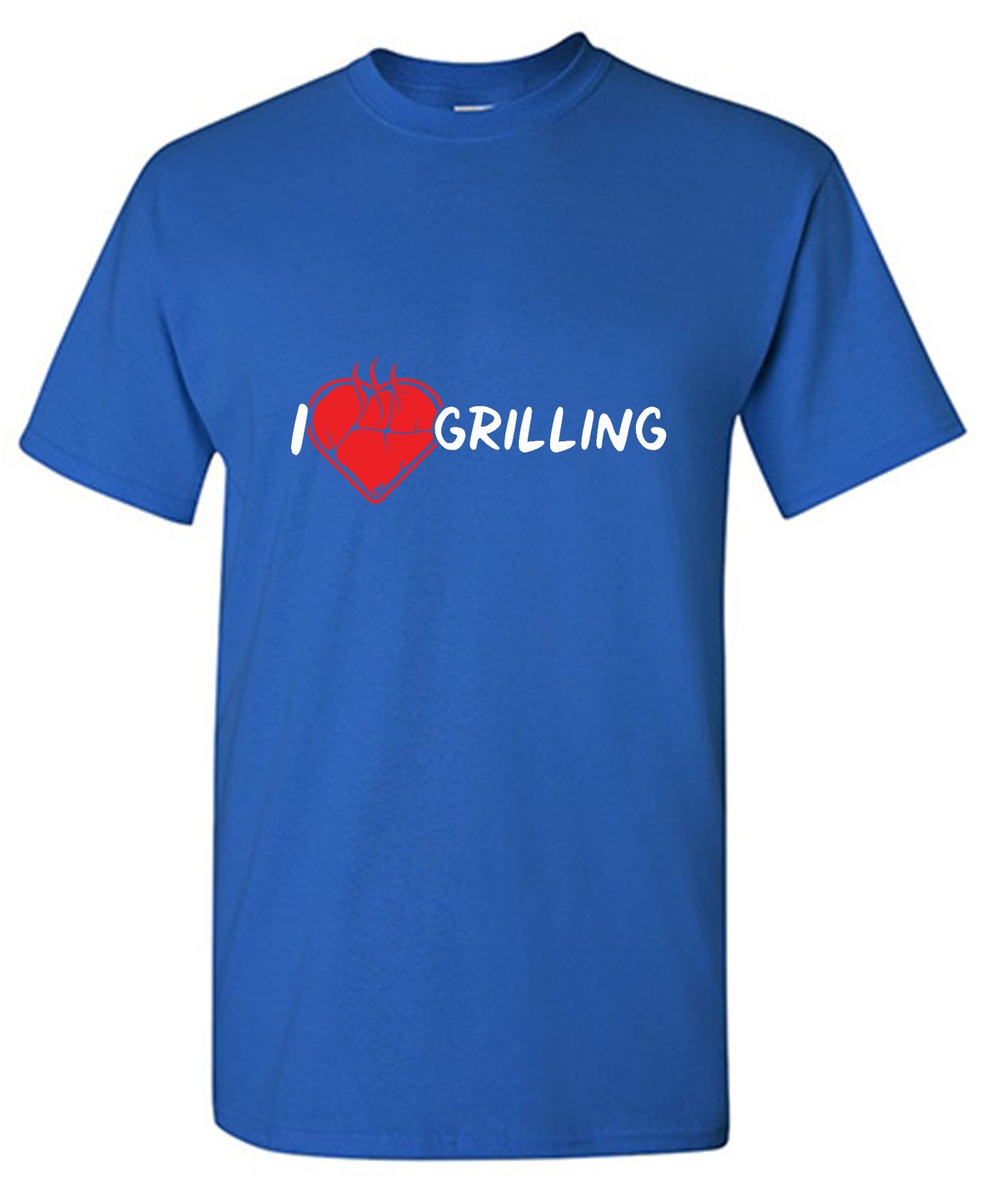 Funny T-Shirts design "I Heart Grilling T-Shirt for '4th of July' - Tall Tee"