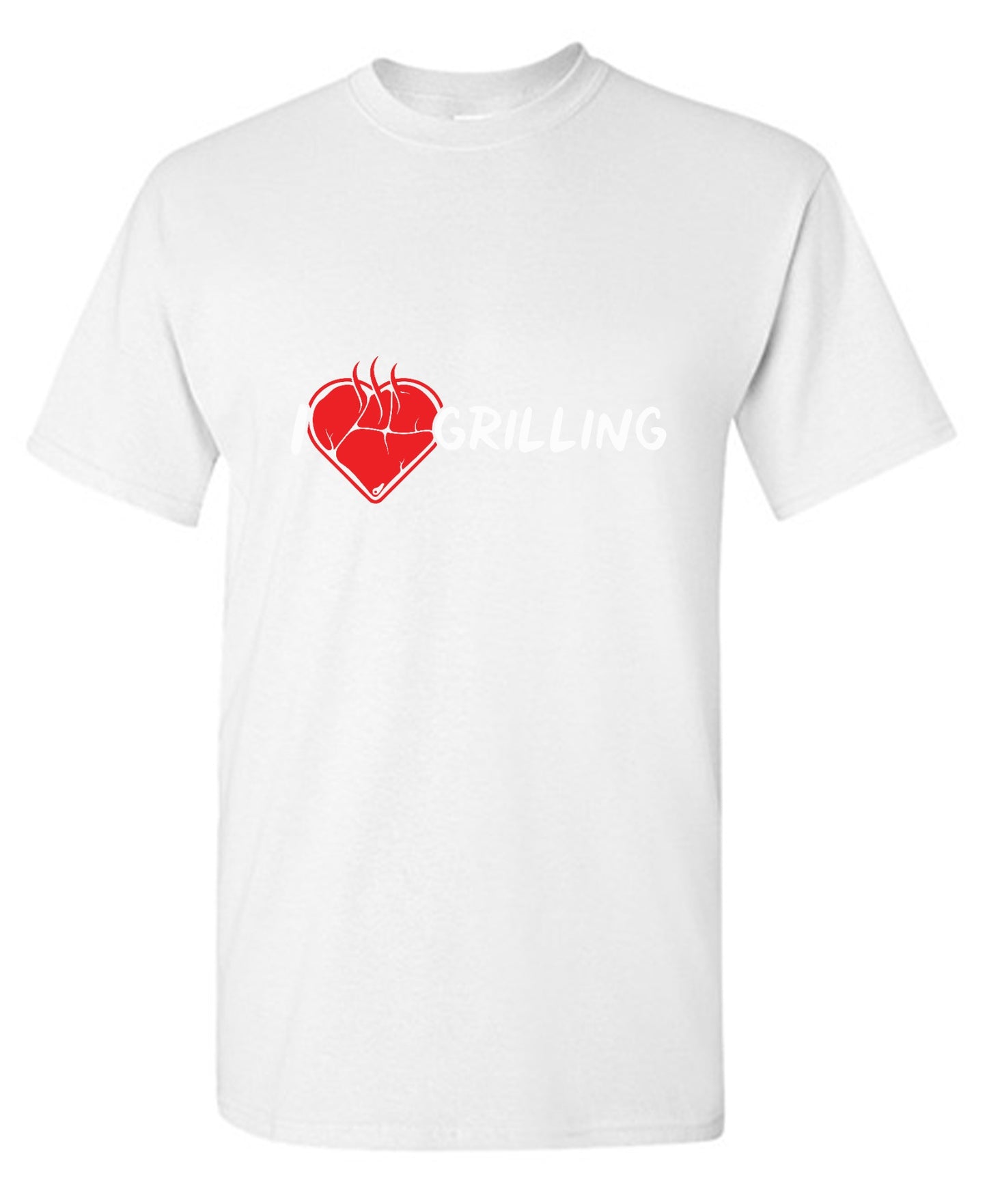 Funny T-Shirts design "I Heart Grilling T-Shirt for '4th of July' - Tall Tee"