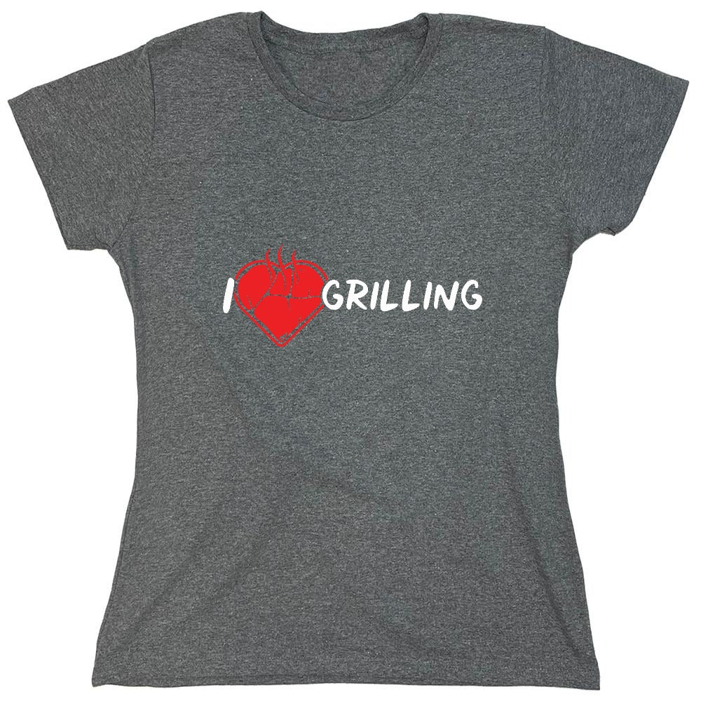 Funny T-Shirts design "I Heart Grilling T-Shirt for '4th of July' - Womens"