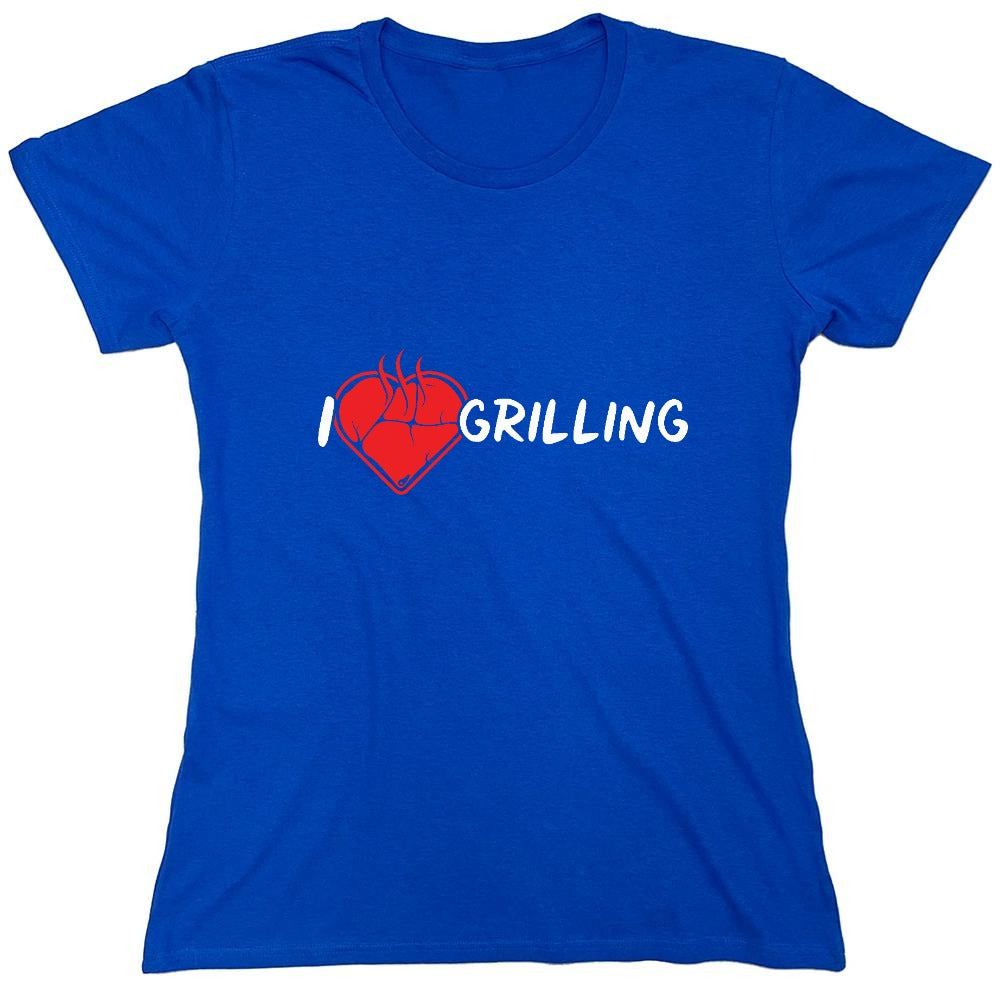 Funny T-Shirts design "I Heart Grilling T-Shirt for '4th of July' - Womens"
