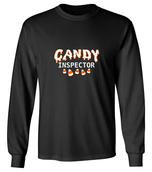 Funny T-Shirts design "Candy Inspector - Long Sleeve"