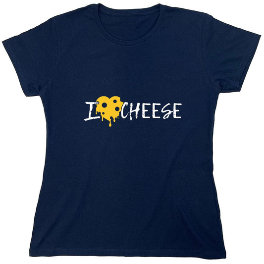 Funny T-Shirts design "I Love Cheese Graphic Tee - Womens"