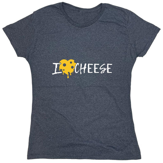Funny T-Shirts design "I Love Cheese Graphic Tee - Womens"