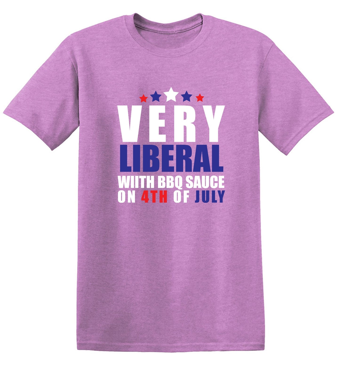Funny T-Shirts design "Very Liberal! With BBQ Sauce on 4th Of July - Patriotic Independence Day T-Shirt - Youth"
