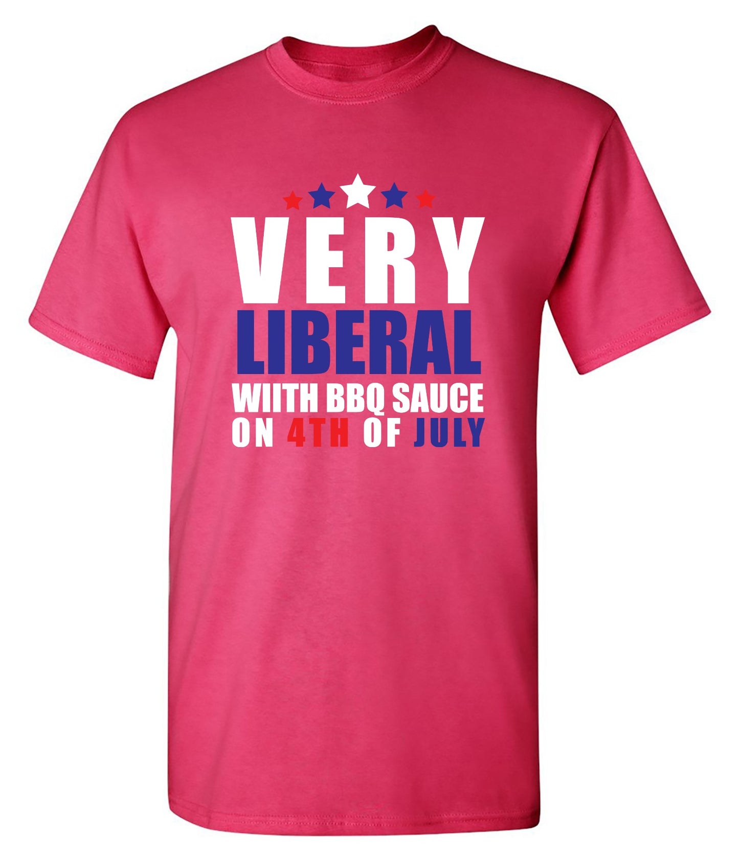 Funny T-Shirts design "Very Liberal! With BBQ Sauce on 4th Of July - Patriotic Independence Day T-Shirt - Youth"