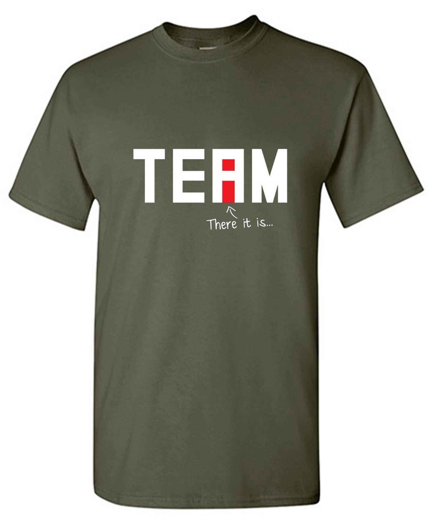 Funny T-Shirts design "I Found The "I" In Team T-Shirt"