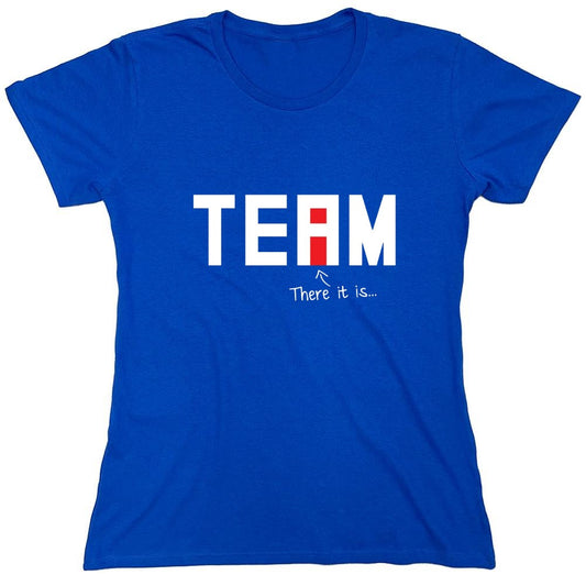 Funny T-Shirts design "I Found The "I" In Team T-Shirt - Womens"