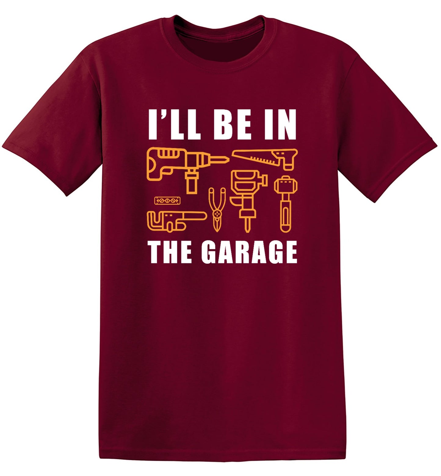 Funny T-Shirts design "I'll Be In The Garage - Youth"