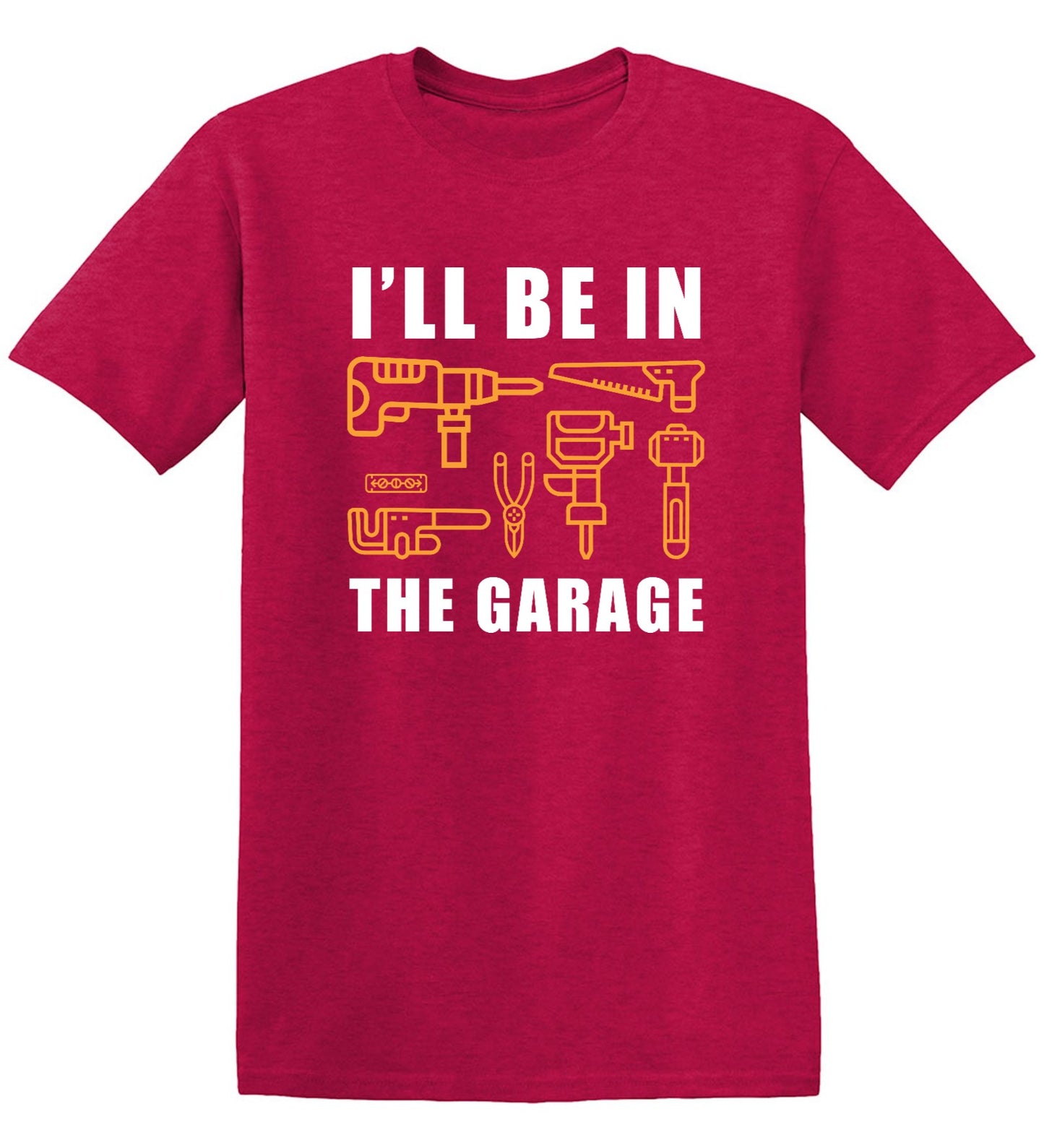 Funny T-Shirts design "I'll Be In The Garage - Youth"