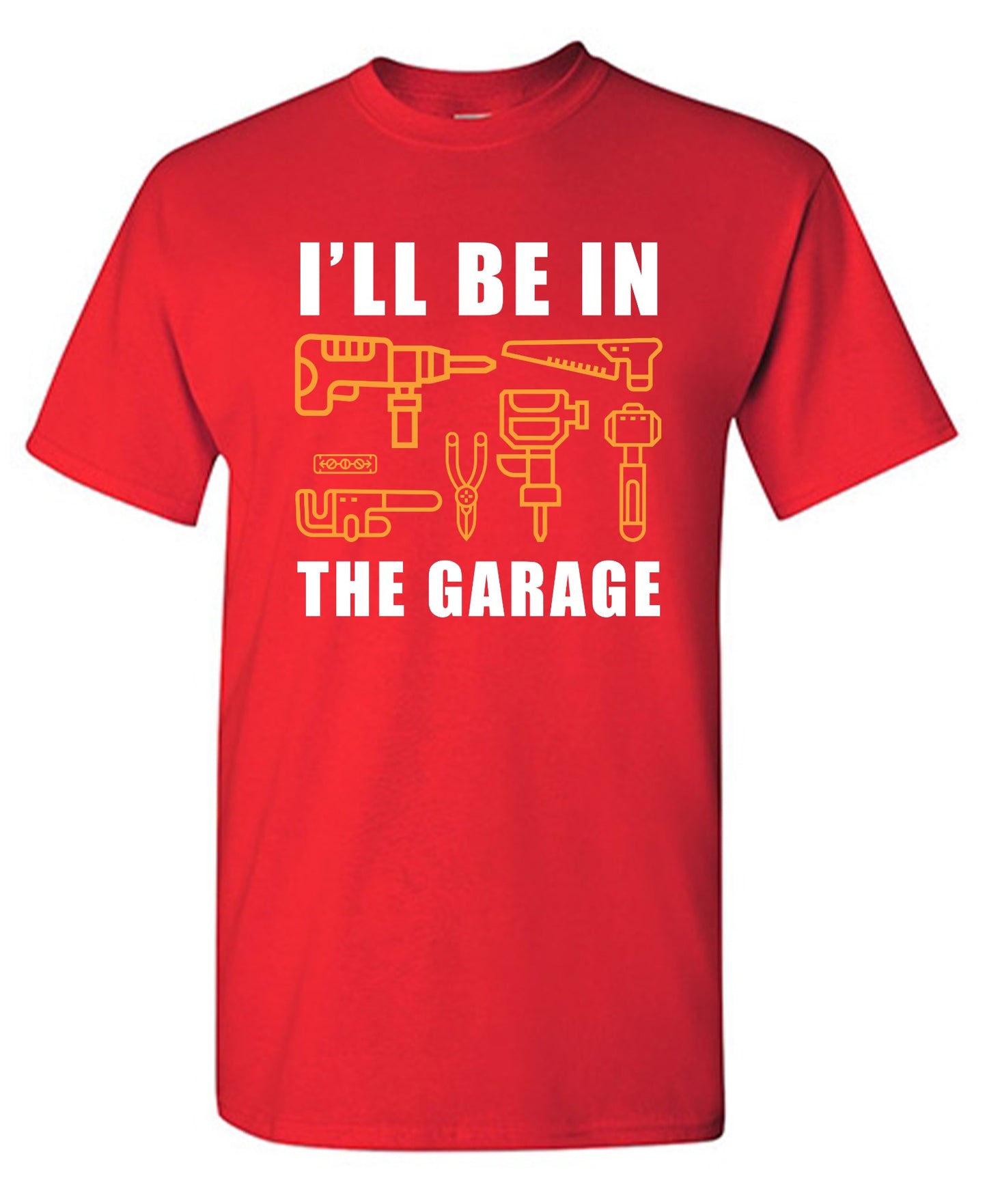 Funny T-Shirts design "I'll Be In The Garage - Youth"
