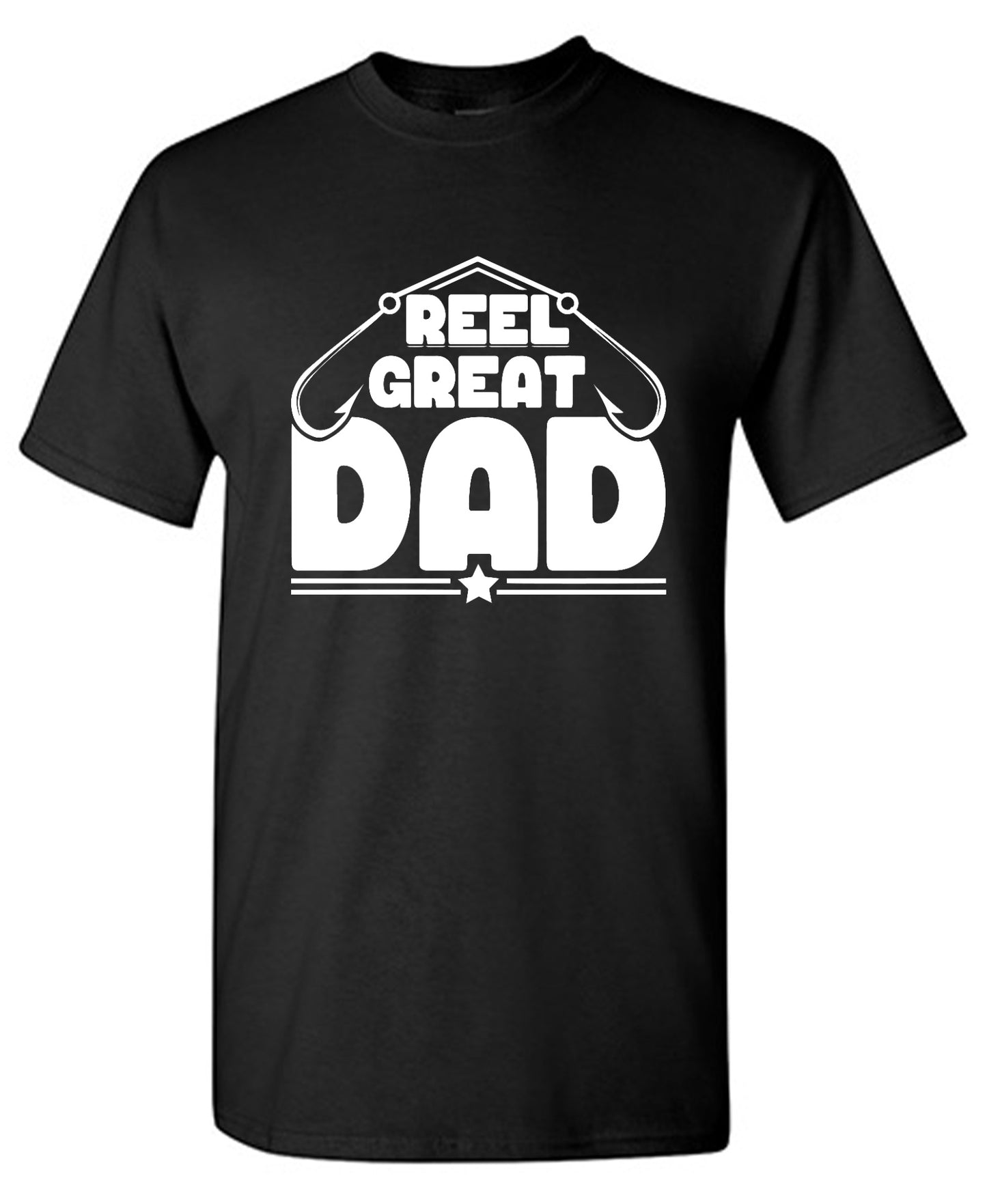 Funny T-Shirts design "Reel Great Dad! - Cute Shirt for Fathers - Ring Spun Tee"