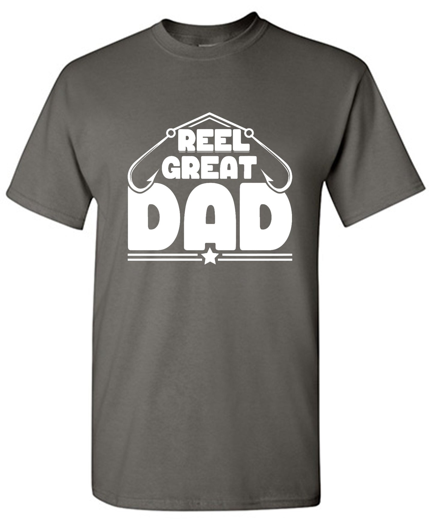 Funny T-Shirts design "Reel Great Dad! - Cute Shirt for Fathers - Ring Spun Tee"