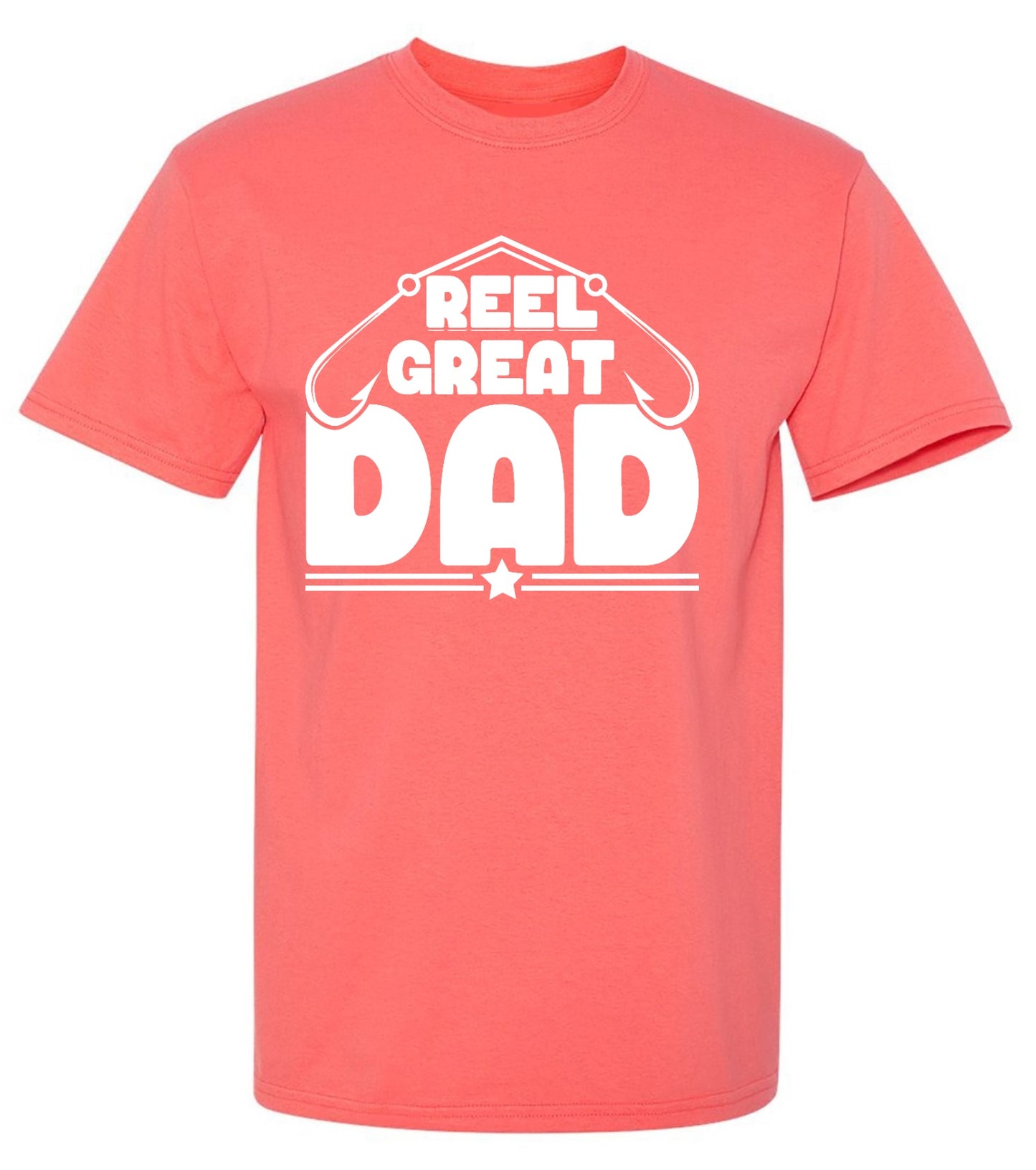 Funny T-Shirts design "Reel Great Dad! - Cute Shirt for Fathers - Ring Spun Tee"