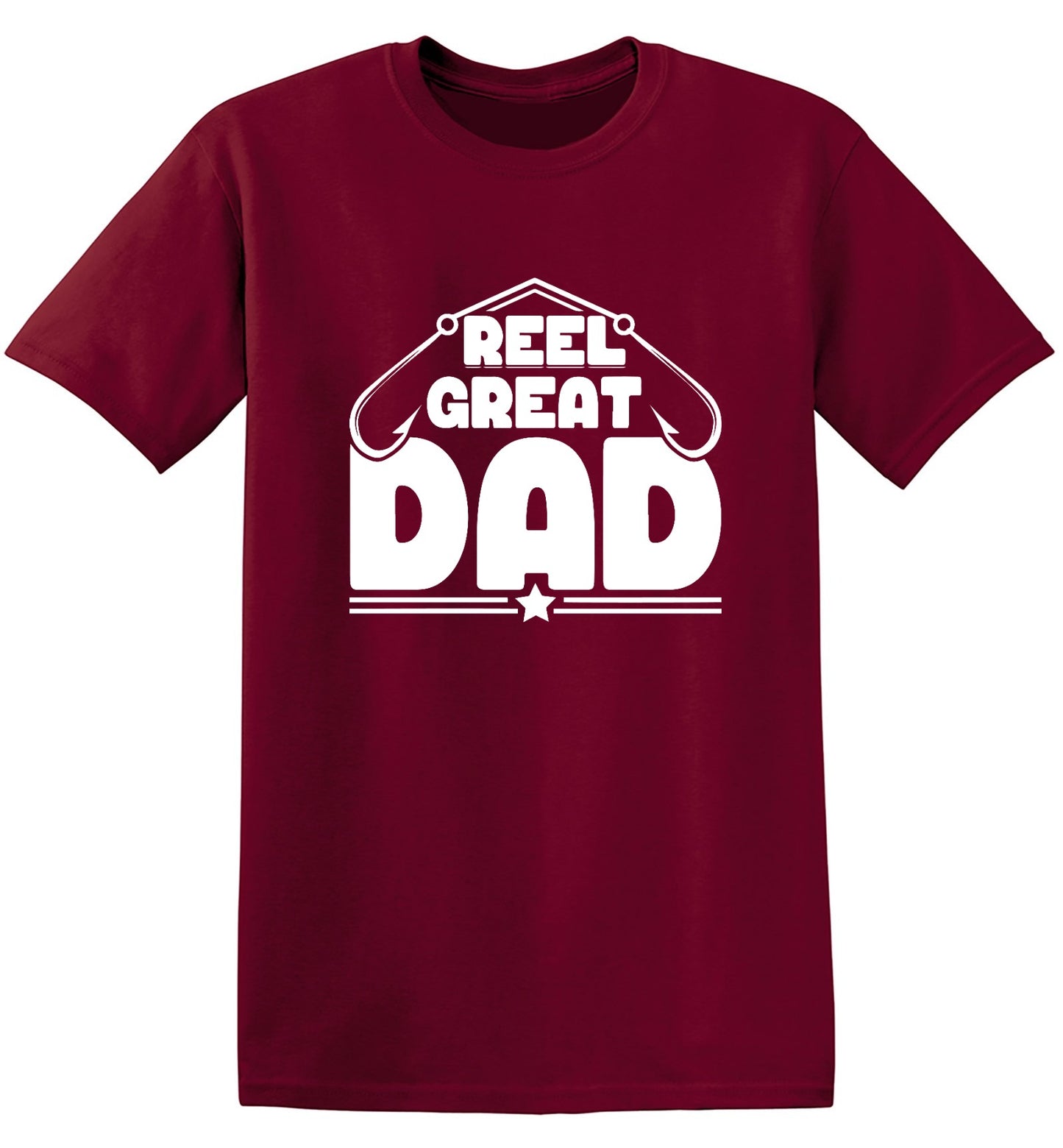 Funny T-Shirts design "Reel Great Dad! - Cute Shirt for Fathers - Ring Spun Tee"