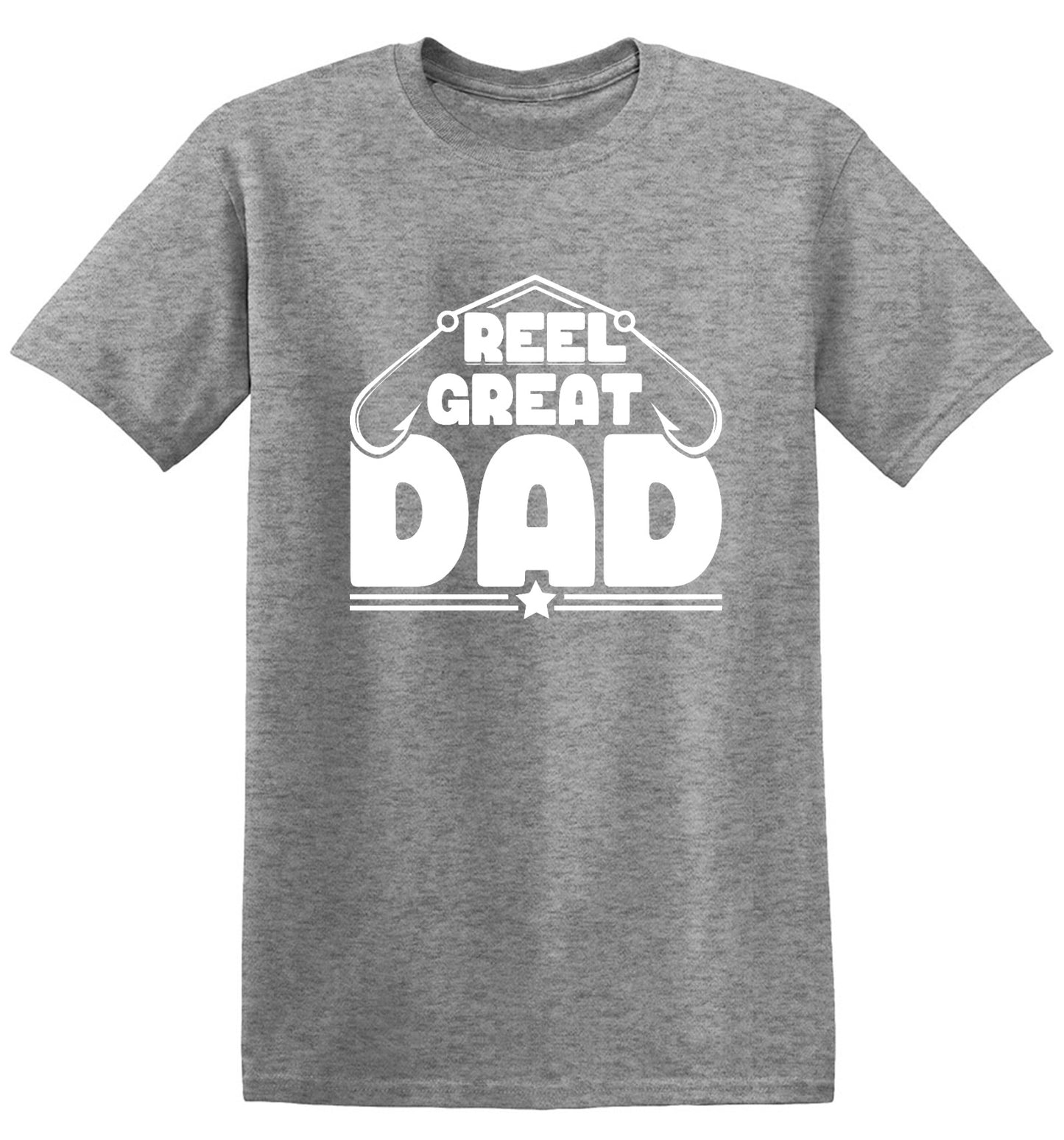 Funny T-Shirts design "Reel Great Dad! - Cute Shirt for Fathers - Ring Spun Tee"