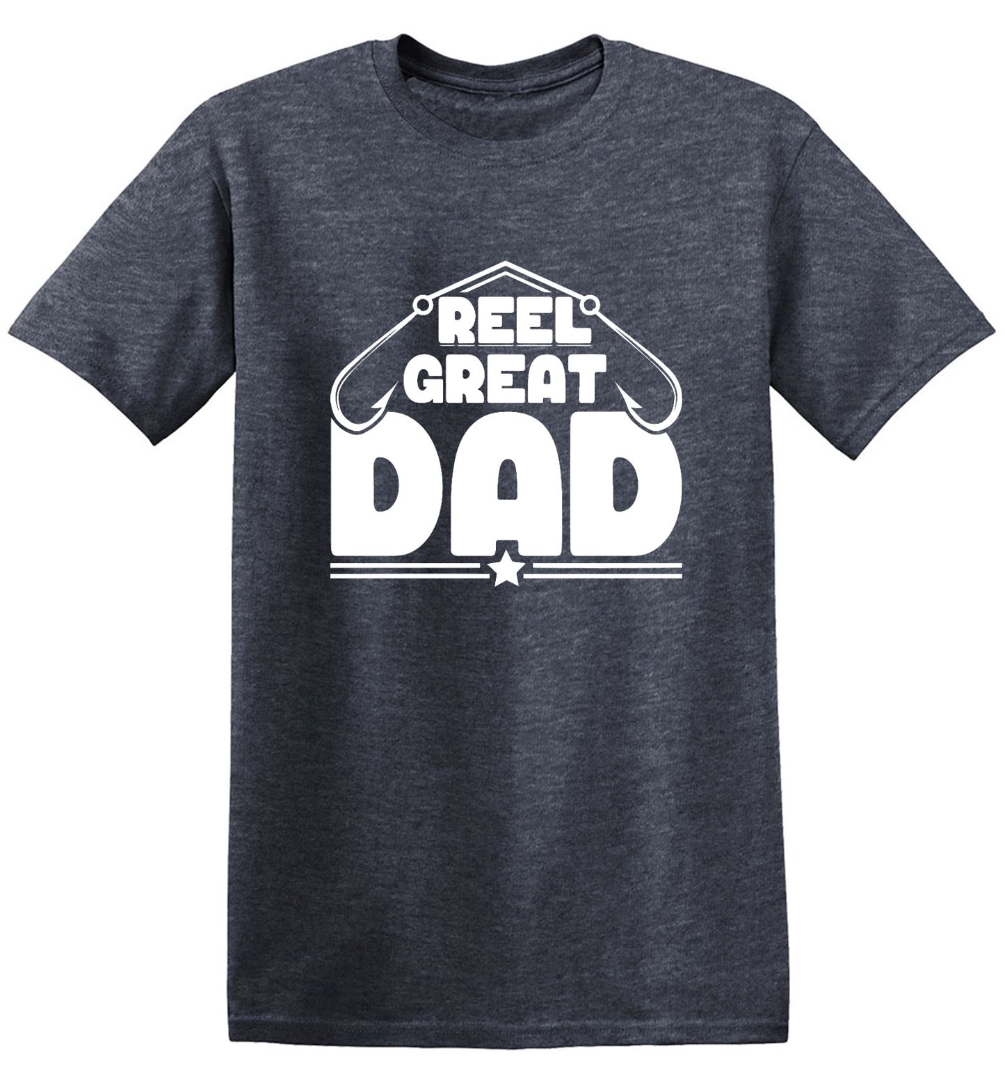 Funny T-Shirts design "Reel Great Dad! - Cute Shirt for Fathers - Ring Spun Tee"