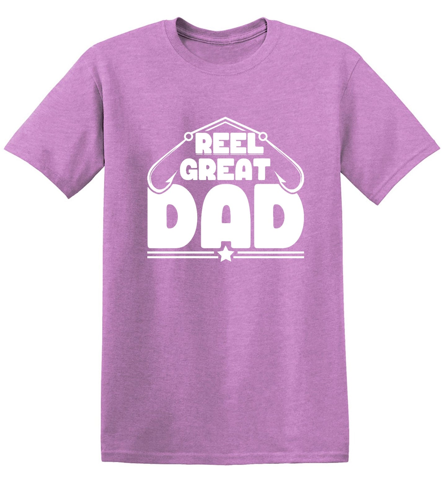 Funny T-Shirts design "Reel Great Dad! - Cute Shirt for Fathers - Ring Spun Tee"