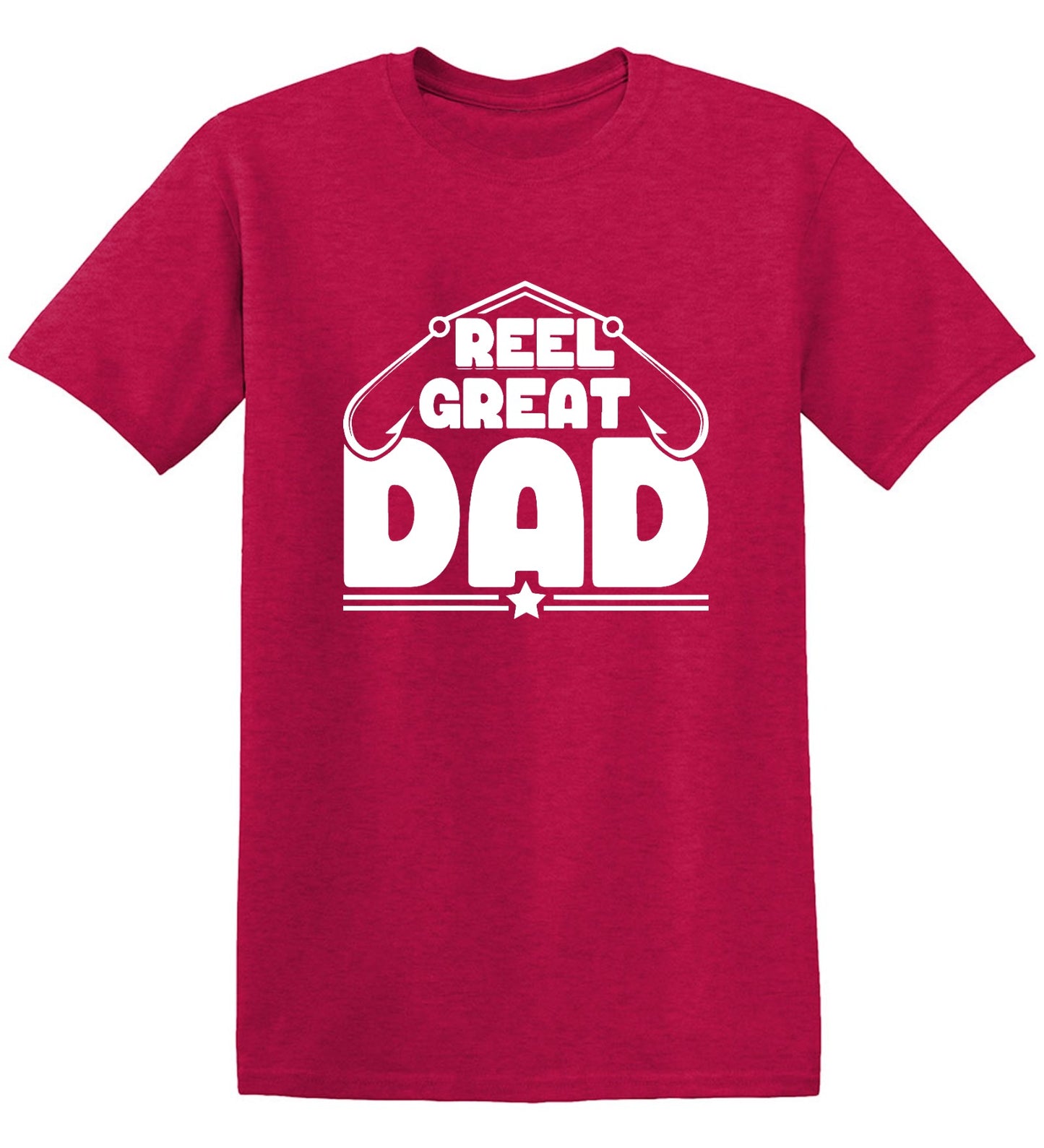 Funny T-Shirts design "Reel Great Dad! - Cute Shirt for Fathers - Ring Spun Tee"