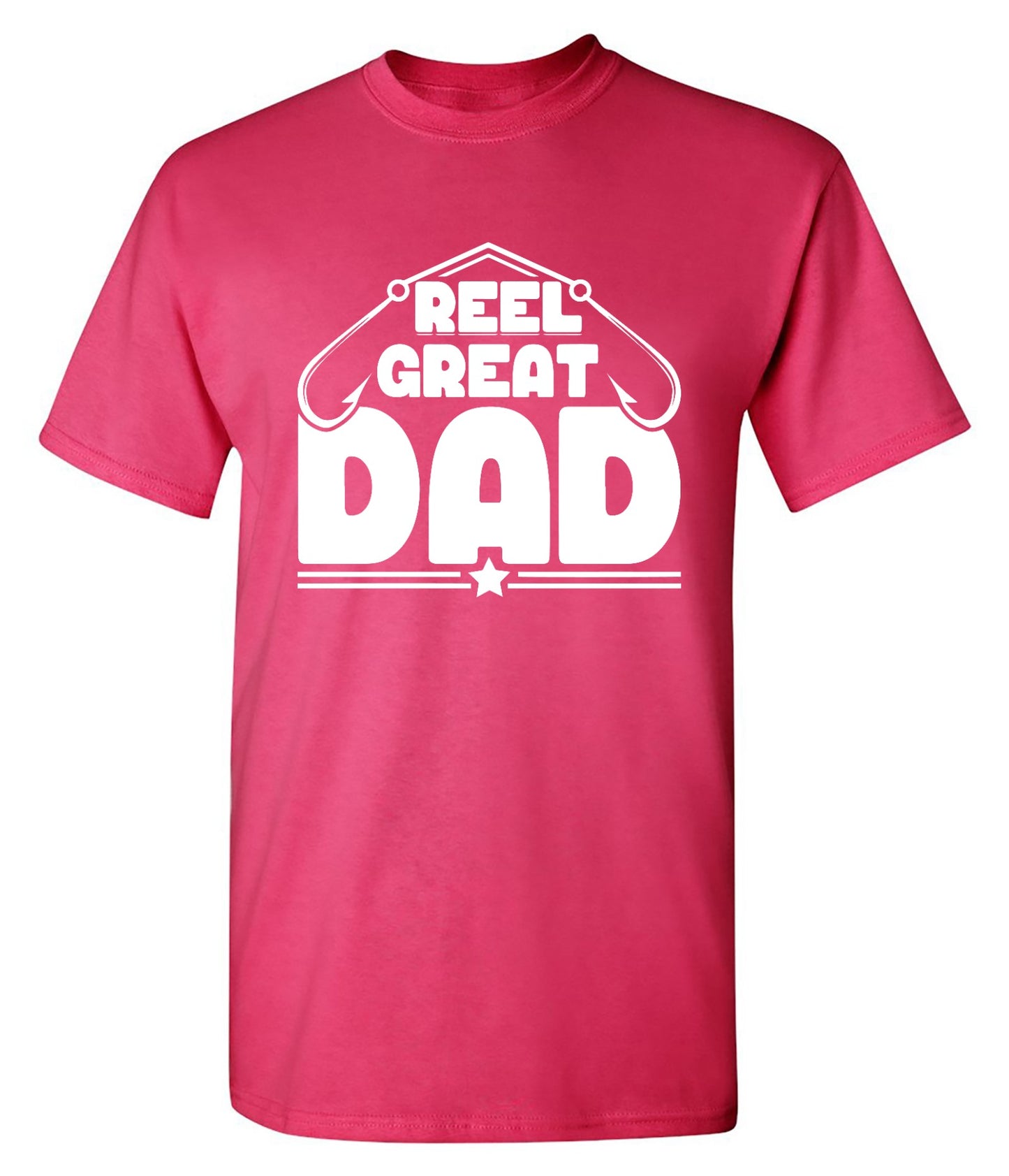 Funny T-Shirts design "Reel Great Dad! - Cute Shirt for Fathers - Ring Spun Tee"
